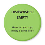 Office Dishwasher Notices magnets