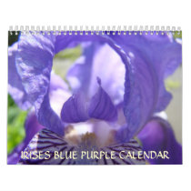 OFFICE GIFTS Blue Purple Irises Christmas Gifts calendars by Basleeartprintgifts OFFICE GIFTS Blue Purple Irises Christmas Gifts calendars