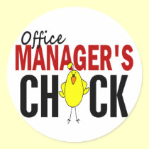 OFFICE MANAGER’S CHICK stickers