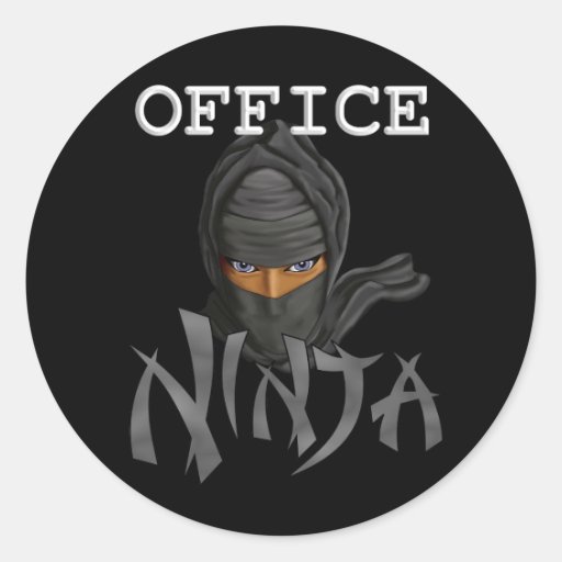 Office Ninja Classic Round Sticker Zazzle