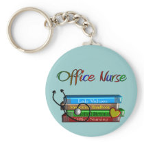 Office Nurse Books Design Gifts Key Chain