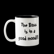 Office Party!, The Boss is in a good mood!!! mugs