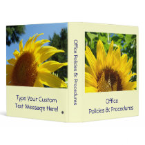 Office Policies & Procedures binder Sunflower