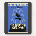 Office Propaganda: Social Network (blue) Mouse Pad