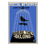 Office Propaganda: Social Network (blue) posters