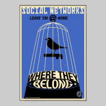 Office Propaganda: Social Network (blue) posters by stevethomas Office Propaganda: Social Network (blue) posters