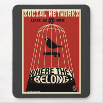 Office Propaganda: Social Network Mouse Pads