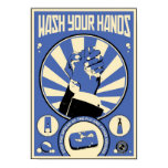 Office Propaganda: Wash your hands (blue) posters