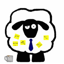 Office Sheep Desk Sculpture Acrylic Cut Out