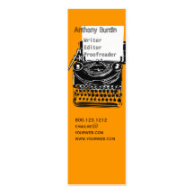 Office Typewriter Business Card Templates