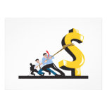 Office Workers Pulling Down Dollar Invite