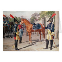 Officer and Guard of the Royal Guard in 1826 Card