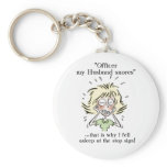 "Officer my Husband snores" Key Chain