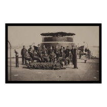 Officers on the Deck of the USS Monitor 1861 posters