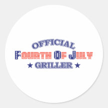 Official 4th Of July Griller Sticker