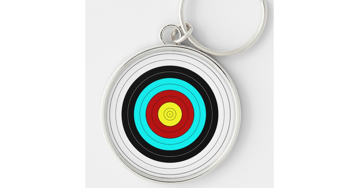 OFFICIAL ARCHERY TARGET KEYCHAIN Zazzle