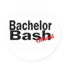 Official Bachelor Bash stickers by TeeZazzle Official Bachelor Bash stickers