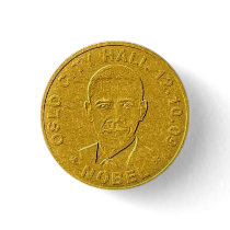 Official Barack Obama Nobel Button ® Ltd Ed.