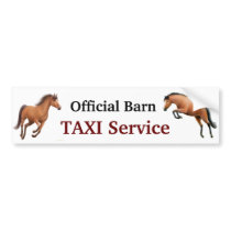 Official Barn Taxi Service Bumper Sticker bumper stickers by twopurringcats Official Barn Taxi Service Bumper Sticker bumper stickers