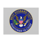 Official Best Husband Department Seal Postcard