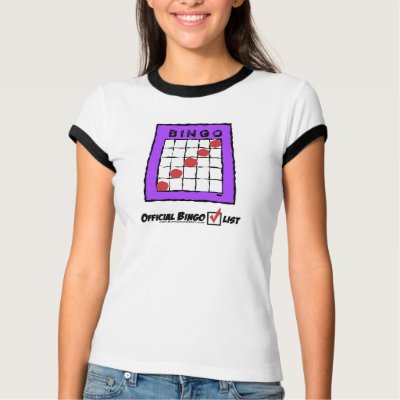 Official Bingo Checklist t-shirt! by UniversityOfBingo