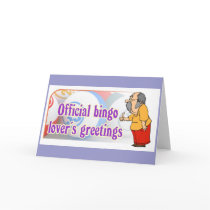 Official bingo lover's greetings cards