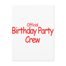 Official Birthday Party Crew postcards by CelebrationZazzle Official Birthday Party Crew postcards