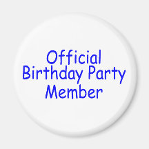 Official Birthday Party Member Refrigerator Magnets