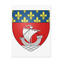 Official Blason Paris Coat Heraldry Symbol France Postcard