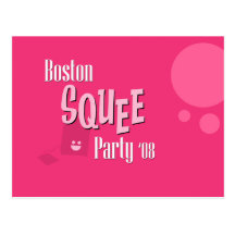 Official Boston Squee Party Postcard