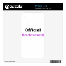Official Bridesmaid Skin For The iPhone 4S
