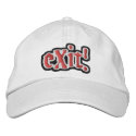 Official (c) eXit! Cap in WHITE! embroidered hats