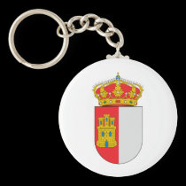 Official Castile-La Mancha Spain Coat Arms Symbol keychains