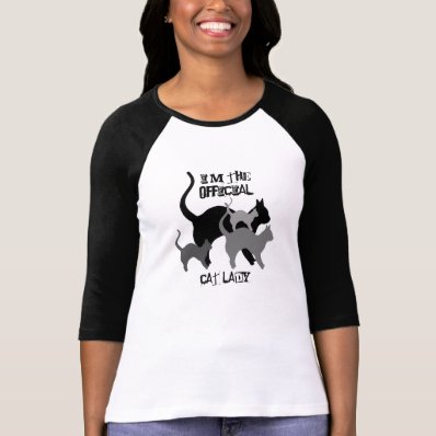 Official cat lady funny tee shirt