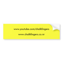 Official Chalk Fingers Bumper Sticker bumper stickers by chalkfingers Official Chalk Fingers Bumper Sticker bumper stickers