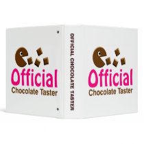 Official Chocolate Taster (1.5in) binders by artberry Official Chocolate Taster (1.5in) binders