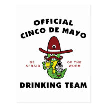 Official Cinco de Mayo Drinking Team Postcard