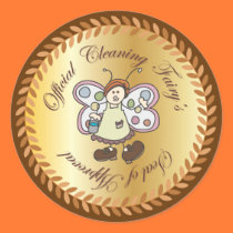 Official Cleaning Fairy's Seal of Approval Sticker stickers