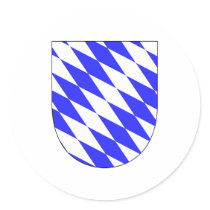 Official Coat of Arms Bavaria Germany Symbol Round Stickers