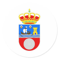 Official Coat of Arms Cantabria Spain Symbol Logo Round Stickers