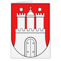 Official Coat of Arms Hamburg Germany Symbol Greeting Card