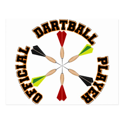 Official Dartball Player Postcard Zazzle