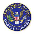 Official Department of Dad Seal Round Magnet