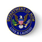 Official Department of Mom Seal Round Button
