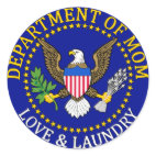 Official Department of Mom Seal Round Sticker