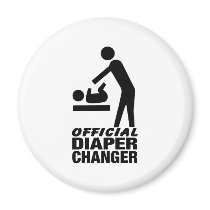 Official Diaper Changer Refrigerator Magnets