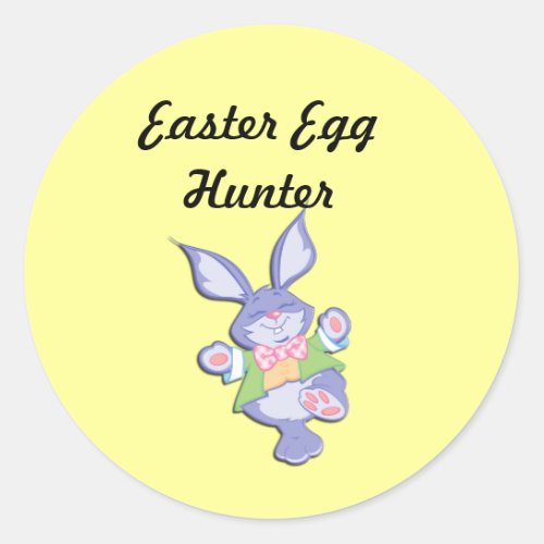 Official Easte Egg Hunter Bunny Stickers