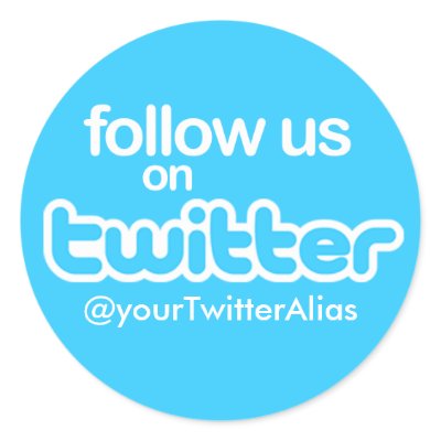 Official "Follow Us on Twitter" Sticker by TwibsonTwitter