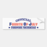 Official Fourth / 4th Of July Firework Technician Bumper Stickers