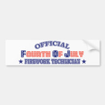 Official Fourth / 4th Of July Firework Technician Bumper Stickers